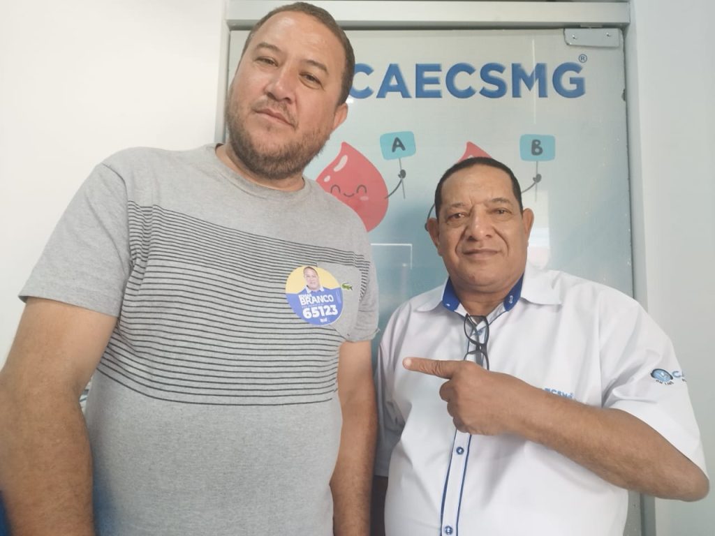 Candidato Edmar Branco e o Presidente do CAECSMG Mauricio Duarte