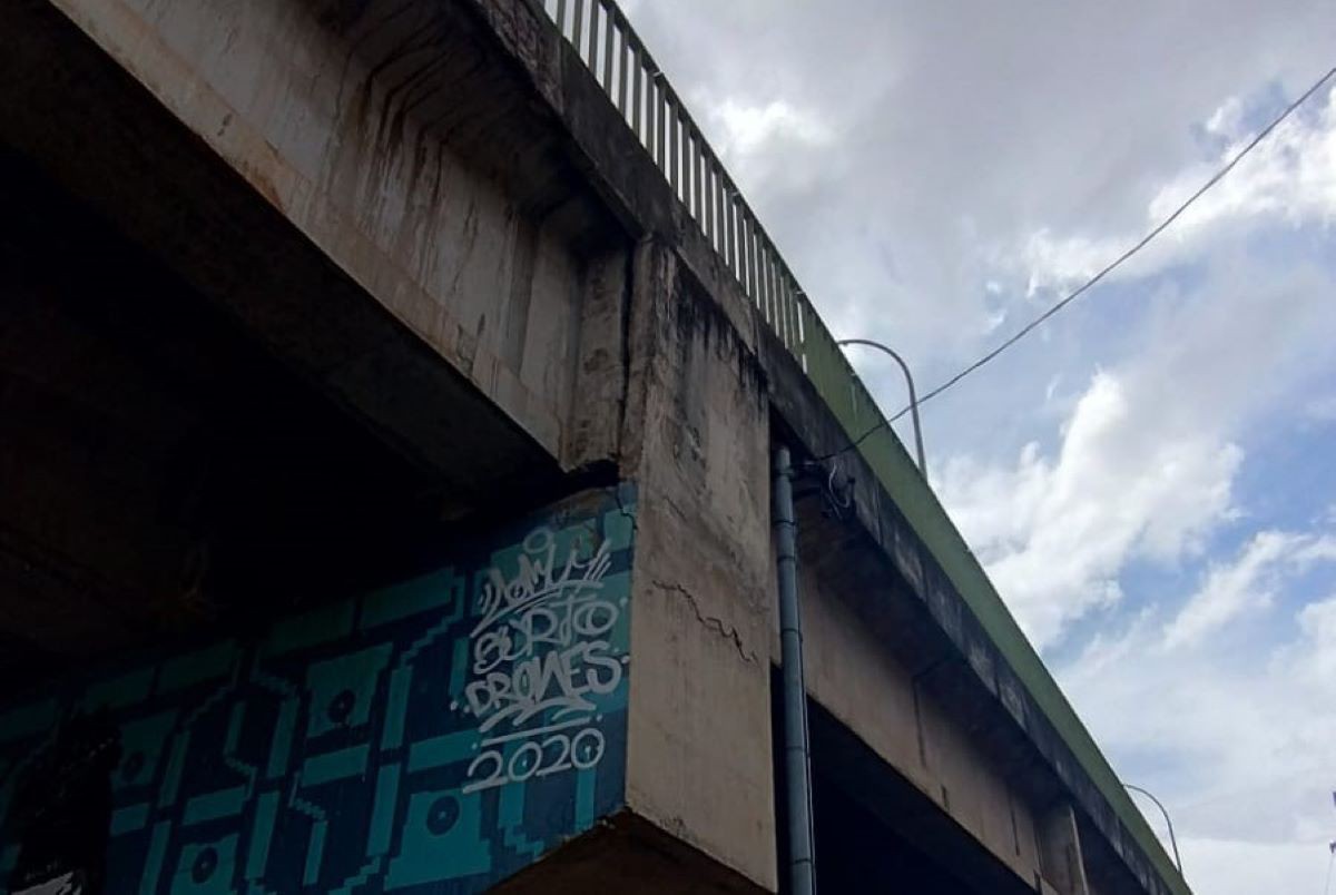 Moradores denunciam situação de viaduto na avenida Francisco Sales, em BH: “Está movimentando”