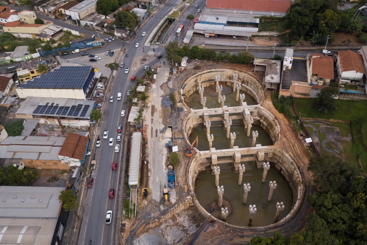 Chuva adia obra na Vilarinho, em BH, que visa prevenir alagamento